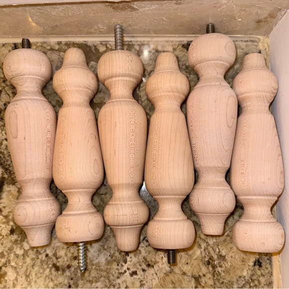 6ct Traditional Wooden Sofa Legs - Picture 4 of 6